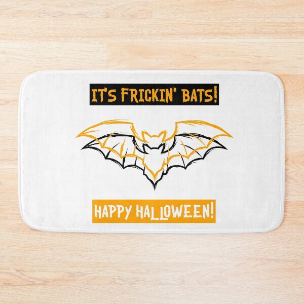 Item preview, It's Frickin' Bats! Happy Halloween! (Black, White, Orange Text) designed and sold by TheUrbanDreamer.