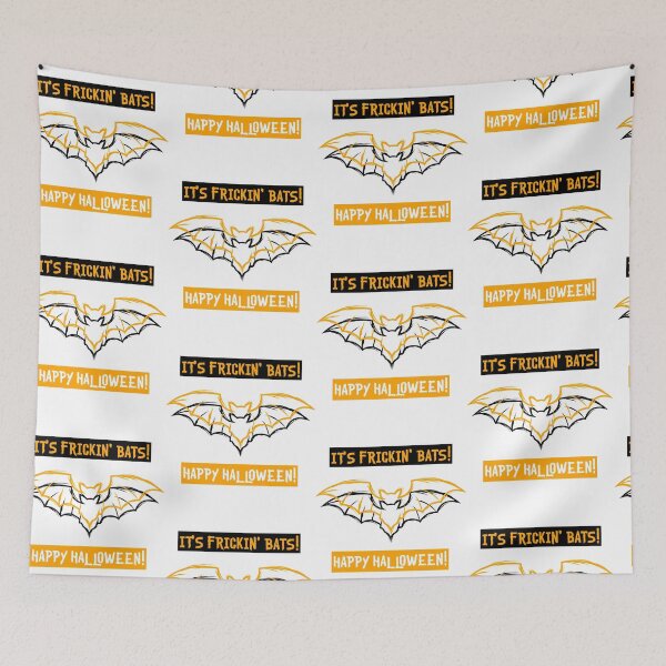 Item preview, It's Frickin' Bats! Happy Halloween! (Black, White, Orange Text) designed and sold by TheUrbanDreamer.