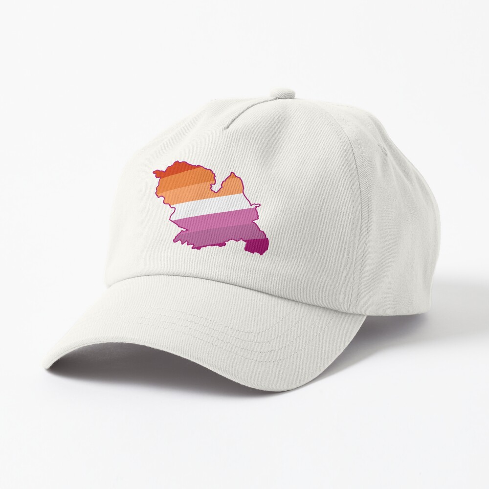Lesbian Sheffield map LGBTQ lesbian pride flag Cap