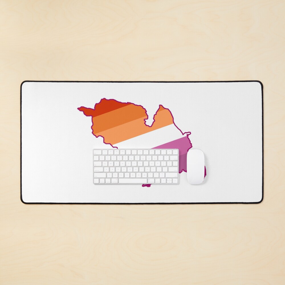 Lesbian Sheffield map LGBTQ lesbian pride flag Mouse Pad