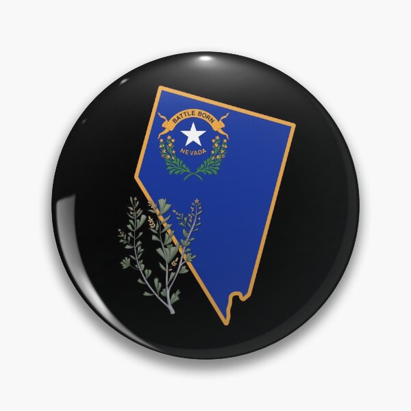 Artikelvorschau, Bundesstaat Nevada Flagge mit State Flower Big Sagebrush (dunkel) entworfen und verkauft von Gsallicat.