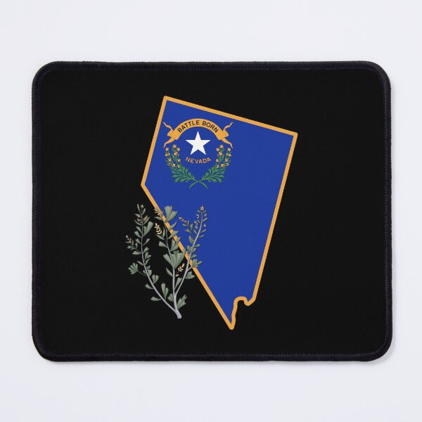 Item preview, State of Nevada Flag with State Flower Big Sagebrush (Dark) designed and sold by Gsallicat.