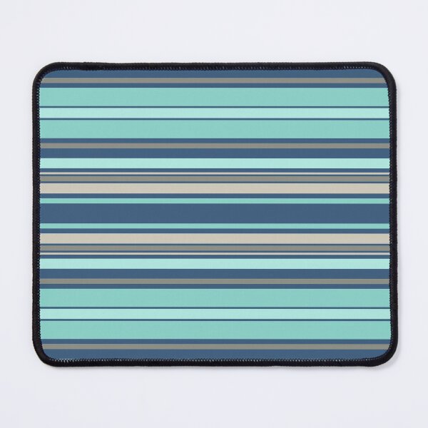 Item preview, Teal Blue Horizontal Balanced Stripes designed and sold by weirdAffect.