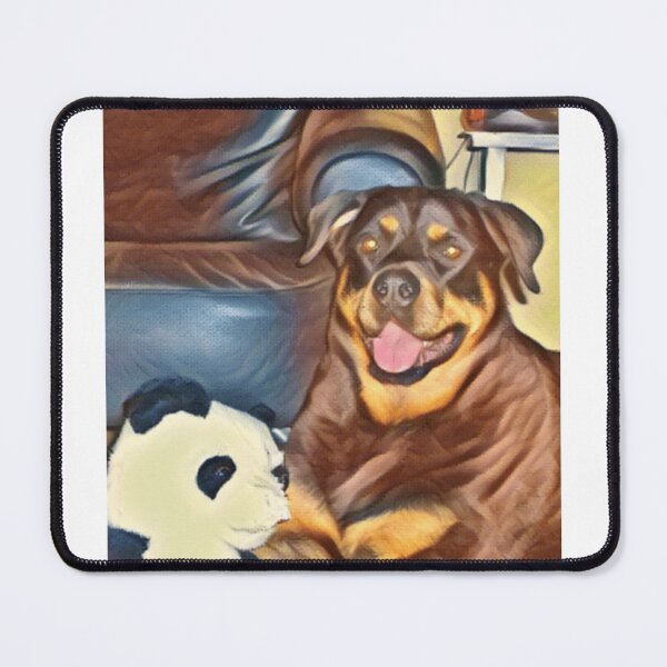 Item preview, HAPPY GENTLE DOG PLAYING WITH TEDDY BEAR designed and sold by MrCreativeArts.