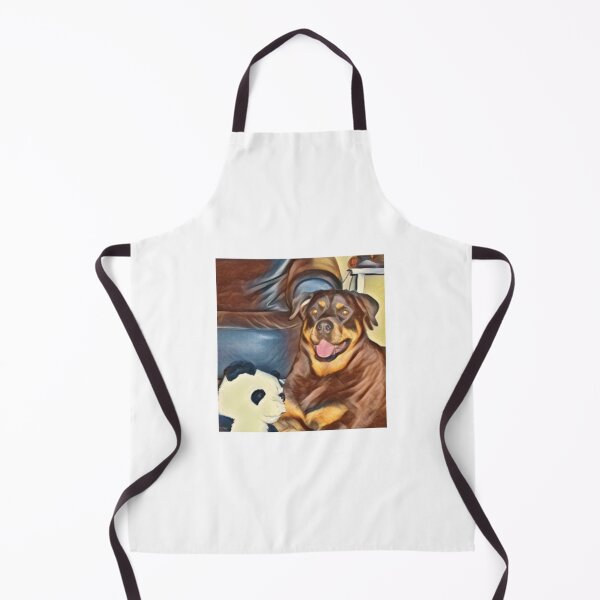 Item preview, HAPPY GENTLE DOG PLAYING WITH TEDDY BEAR designed and sold by MrCreativeArts.