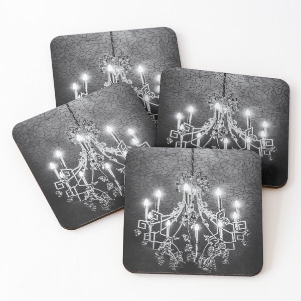 Item preview, Fine Art Chandelier Casa Batllo Barcelona Black and White designed and sold by Andreea Eva Herczegh.
