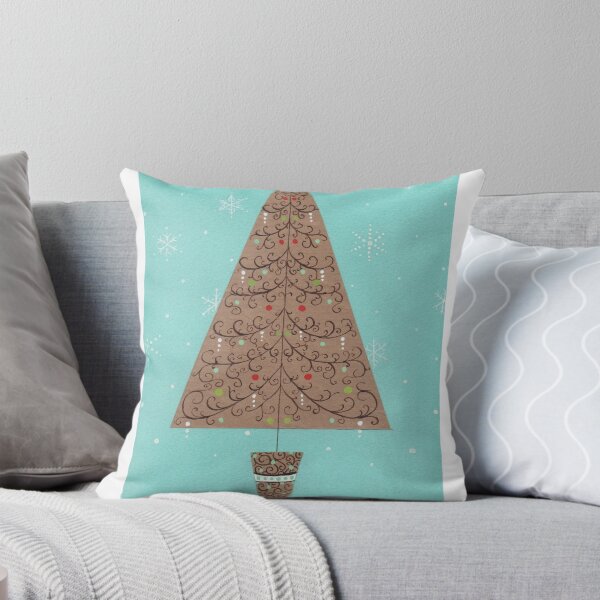 Item preview, Christmas tree and snowflakes designed and sold by lizblackdowding.