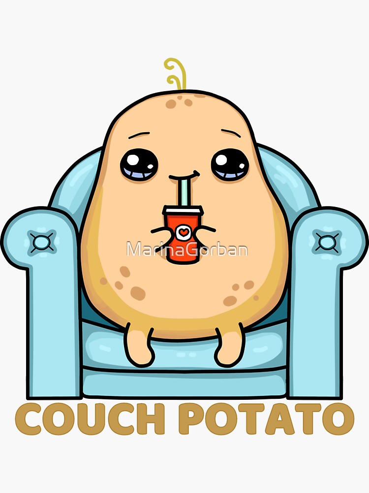 Couch Potato Cute Potato' Sticker