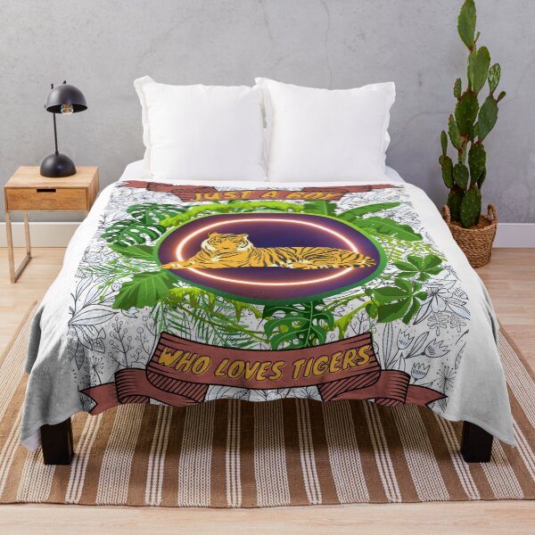 Item preview, Just a boy who loves tigers - Colorful compositions, art and animals, funny drawings designed and sold by AdvanceDesign.