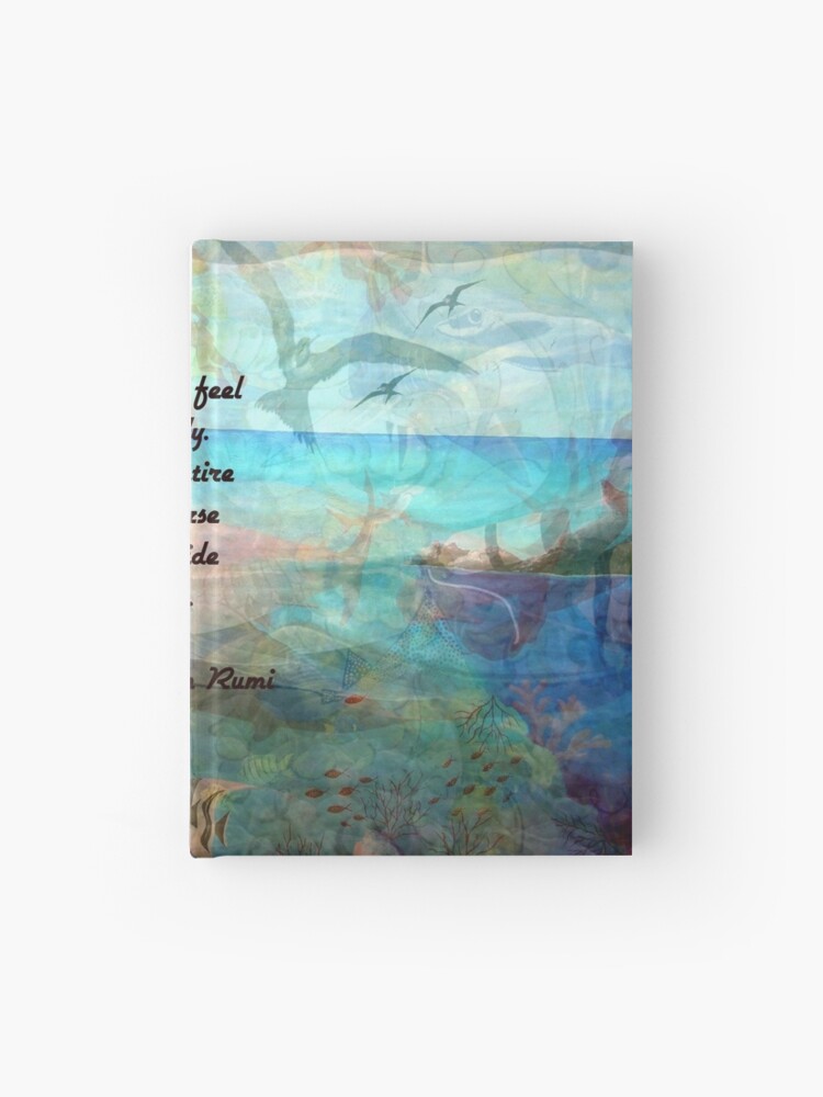 Carnet Cartonne Citation D Inspiration De Rumi Au Sujet De L Univers Avec L Art Magnifique D Ocean Par Bellajasper Redbubble