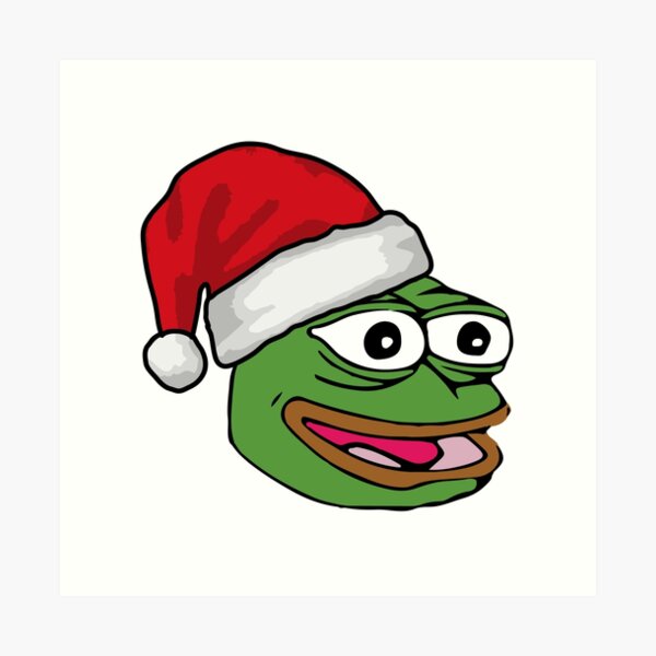 Christmas Pepe Art Print For Sale By Widmore Redbubble