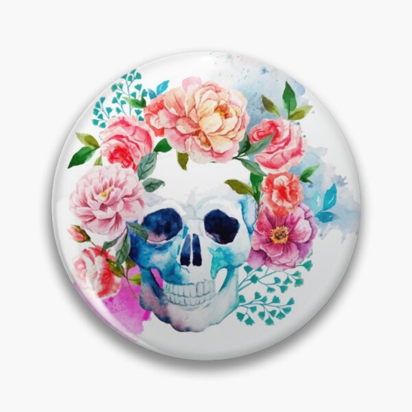 Item preview, Skull with floral Halloween Shirt  Classic T-Shirt designed and sold by GlobalSpace.