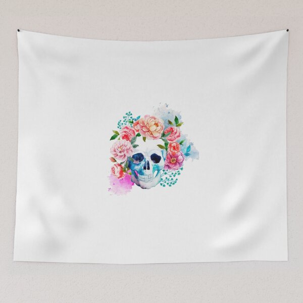 Item preview, Skull with floral Halloween Shirt  Classic T-Shirt designed and sold by GlobalSpace.