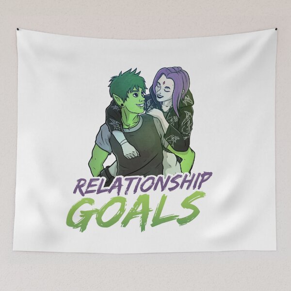 Item preview, Beast Boy and Raven - Bbrae Relationship Goals designed and sold by CryptidArt.