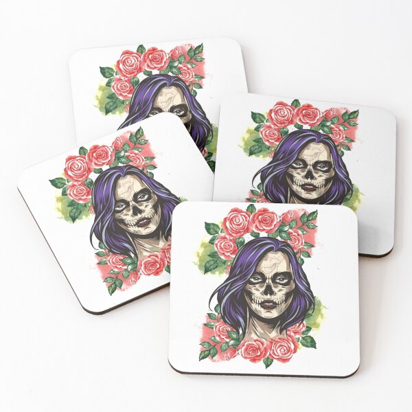 Item preview, Skull with floral , day of the dead halloween  designed and sold by GlobalSpace.