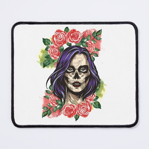 Item preview, Skull with floral , day of the dead halloween designed and sold by GlobalSpace.