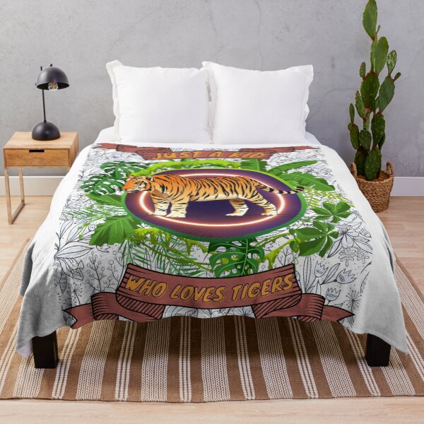 Item preview, Just a kid who loves tigers - Colorful compositions, art and animals, funny drawings designed and sold by AdvanceDesign.