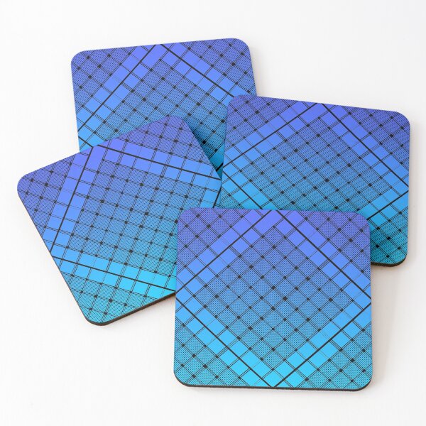 Item preview, Criss Cross Wide Line Pattern Angled in Black with Gradated Shades of Blue and Violet designed and sold by Neil Feigeles.