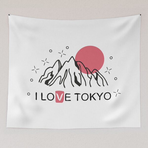 Item preview, I ❤️ Tokyo Mountain Illustration designed and sold by Alarasboy.