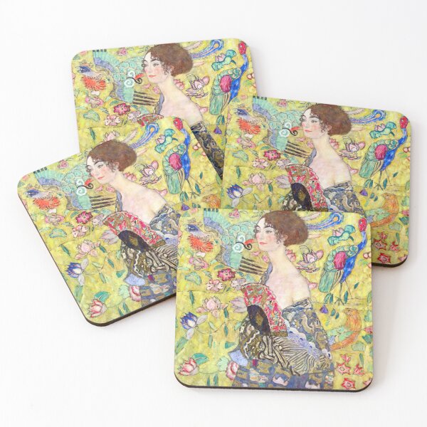 Item preview, 'Lady With Fan' by Klimt (Reprint) designed and sold by Classic Visions Gallery.