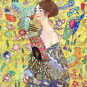 Artwork thumbnail, 'Lady With Fan' by Klimt (Reprint) by Classic Visions Gallery