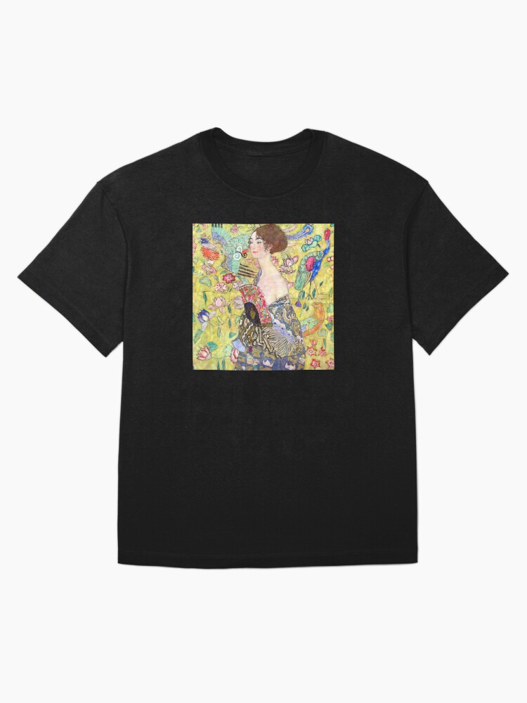 Thumbnail 3 of 7, Oversized T-Shirt, 'Lady With Fan' by Klimt (Reprint) designed and sold by RozAbellera.