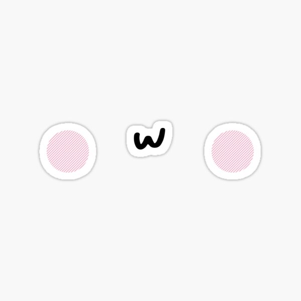 "UWU Face" Sticker for Sale by AwkPanda725 Redbubble