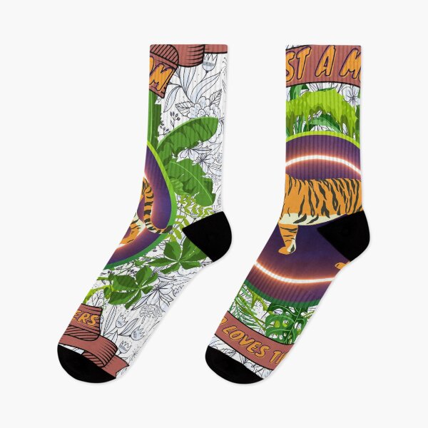 Item preview, Just a mom who loves tigers - Colorful compositions, art and animals, funny drawings designed and sold by AdvanceDesign.