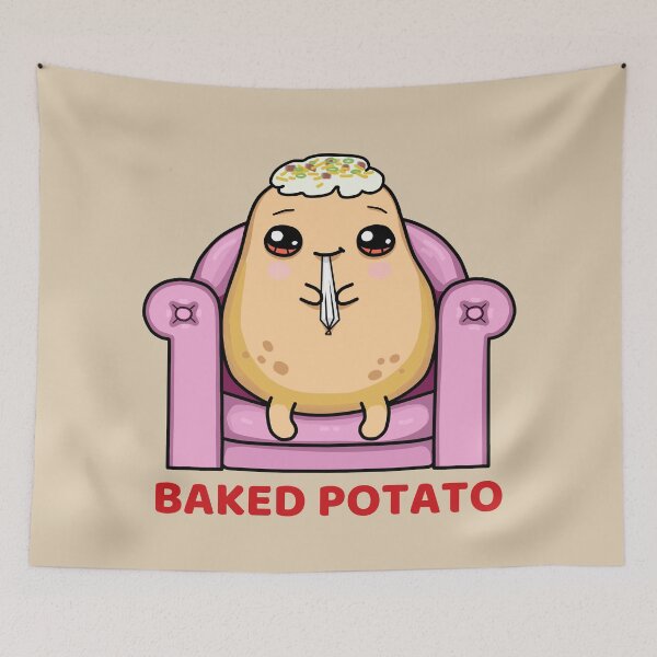 Item preview, Happy Baked Potato - Food Pun designed and sold by ViewerEqualsPhoton.