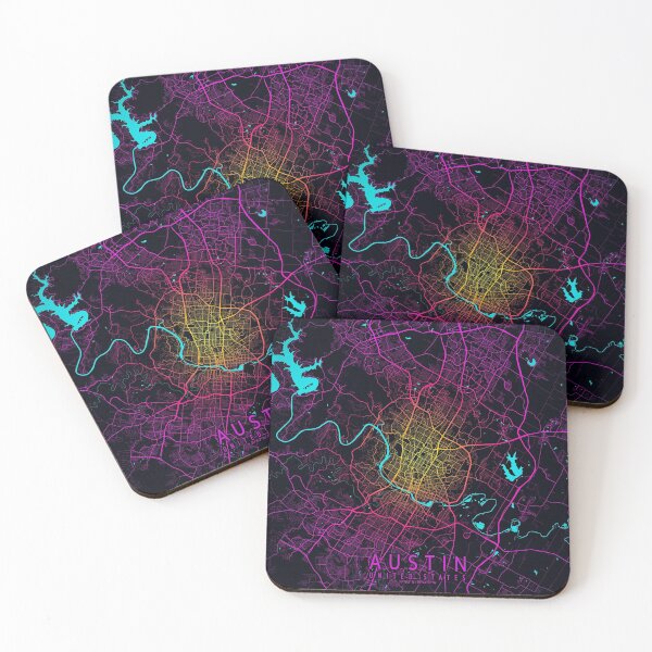 Item preview, Austin City Map of Texas, USA - Neon designed and sold by deMAP.