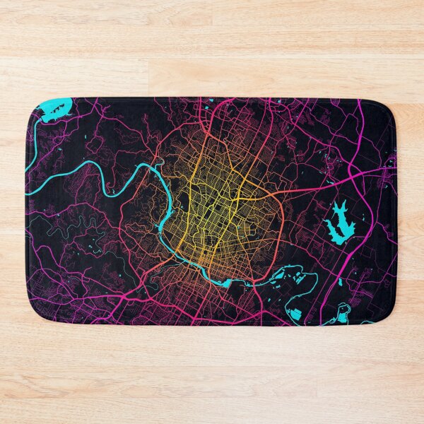 Item preview, Austin City Map of Texas, USA - Neon designed and sold by deMAP.