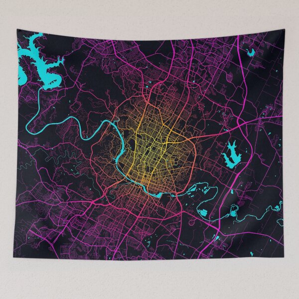 Item preview, Austin City Map of Texas, USA - Neon designed and sold by deMAP.