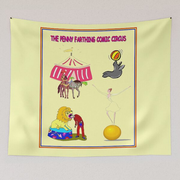 Item preview,  PENNY FARTHING COMIC CIRCUS : Abstract Whimsical Print designed and sold by posterbobs.
