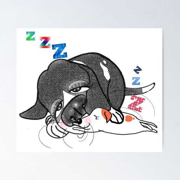 Item preview, feel asleep - cute dogs  designed and sold by Shirley cute art .