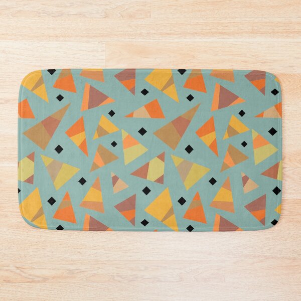 Item preview, Autumn Mod | multi color triangle blue background designed and sold by ShinyBallArt.