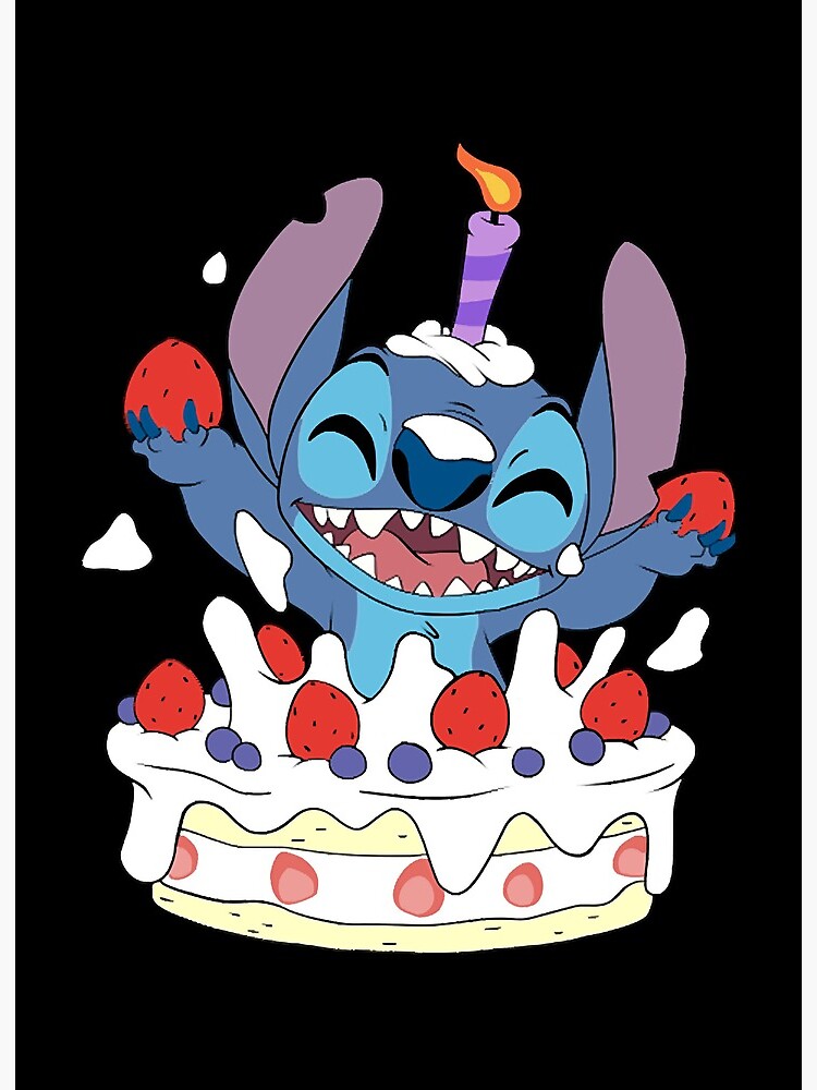 Pegatina for Sale con la obra «Feliz Cumpleaños Stitch» de