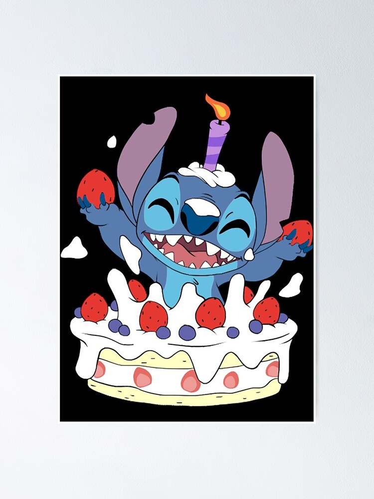 Póster for Sale con la obra «Feliz Cumpleaños Stitch» de dongocoan