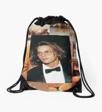 River Phoenix Orange Aesthetic Drawstring Bag