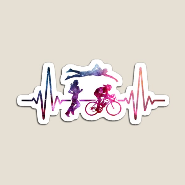 Item preview, Triathlon Heartbeat galaxy designed and sold by luytkaka.