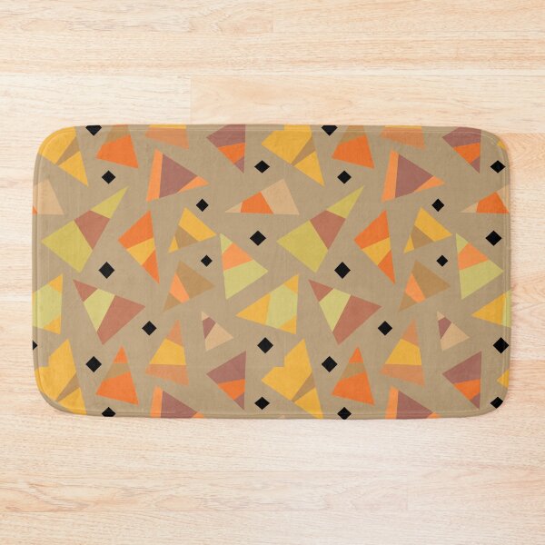 Item preview, Autumn Mod | multi color triangle beige background designed and sold by ShinyBallArt.