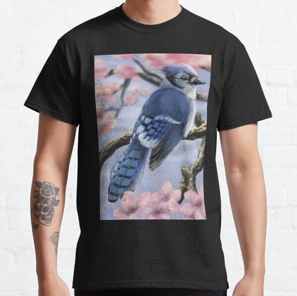  Vintage Bluejay Drawing Shirt - Bird Watcher Blue Jay