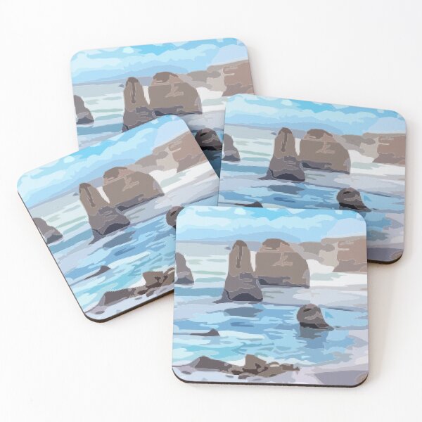 Item preview, 12 Apolstles Great Ocean Road Digital Painting designed and sold by Positive Lad.
