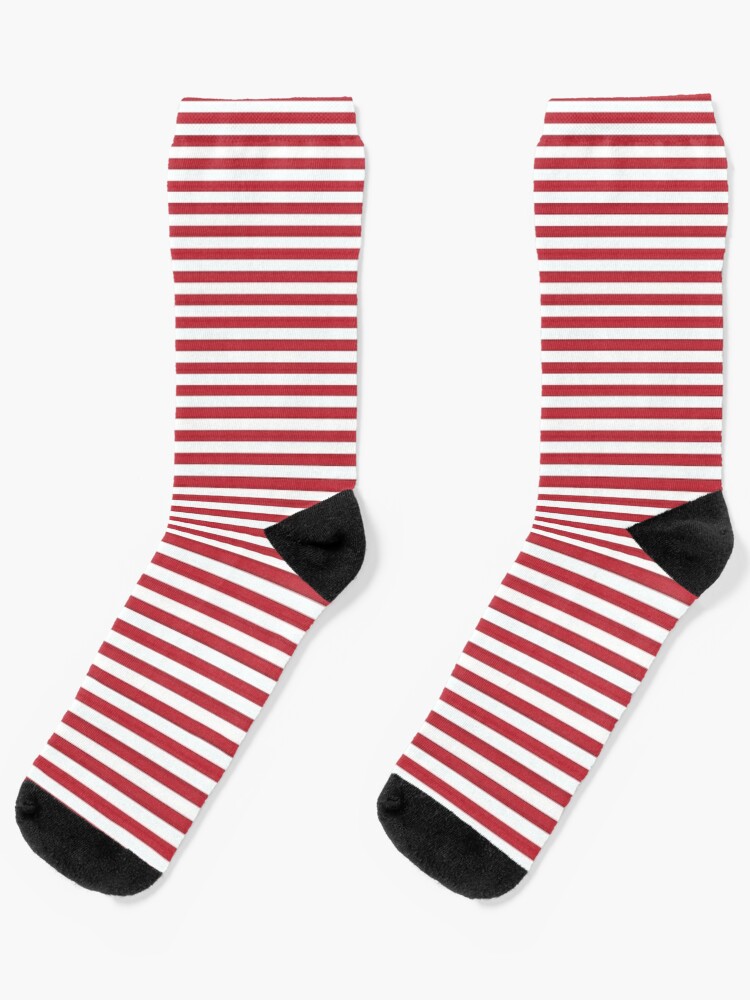 Brown/White Striped Socks - Adult or Child - Brown/White - Women (6-10)