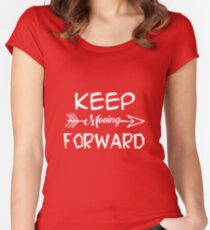 Keep moving forward Women's Fitted Scoop T-Shirt