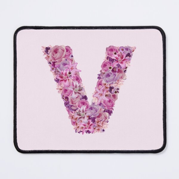 Item preview, Letter V | Pink Flower Pattern | Letter Art | Typography designed and sold by hayleylauren.