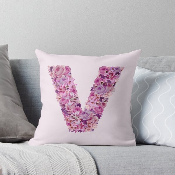 Item preview, Letter V | Pink Flower Pattern | Letter Art | Typography designed and sold by hayleylauren.