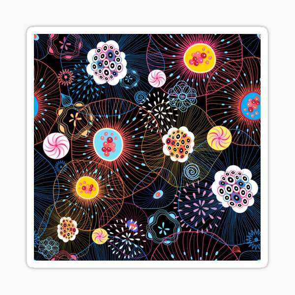 Bright abstract fantasy pattern Sticker