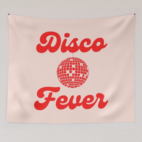 Item preview, Disco Fever Retro Graphic with Disco Ball and Red Typography designed and sold by mainsqueezemar.