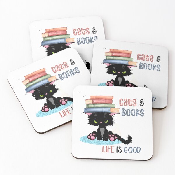 Item preview, Cats & Books-Life is good Gift for cat lovers who read books designed and sold by BRtisticDesigns.