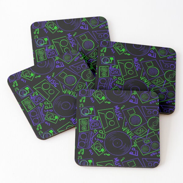 Item preview, Purple Green Music Hand Drawn Graffiti Hip Hop Music Pattern designed and sold by that5280lady.